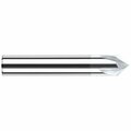 Harvey Tool 0.1875 in. 3/16 Shank dia x 20° per side Carbide Pointed Chamfer Cutter, 2 Flutes, TiB2 Coated 72420-C8